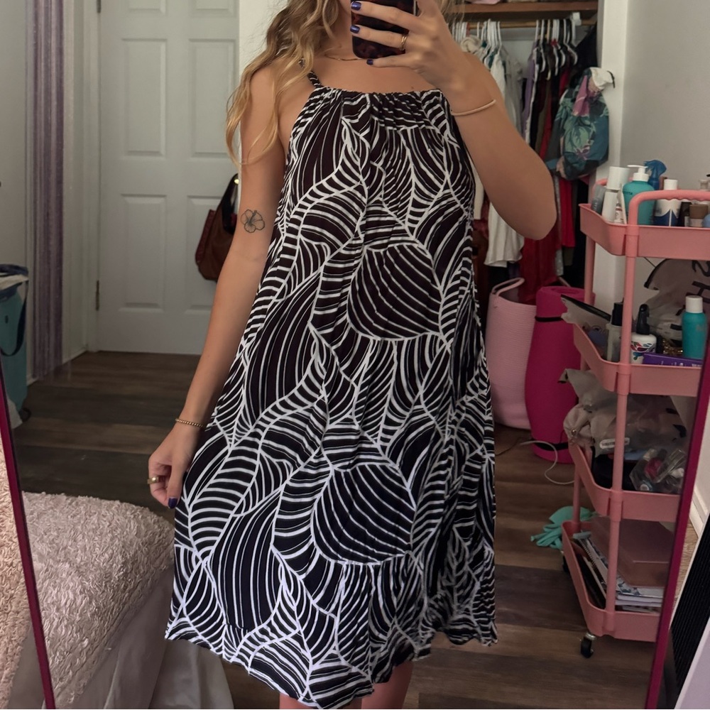 Benoa Swim Black and White Maxi Dress